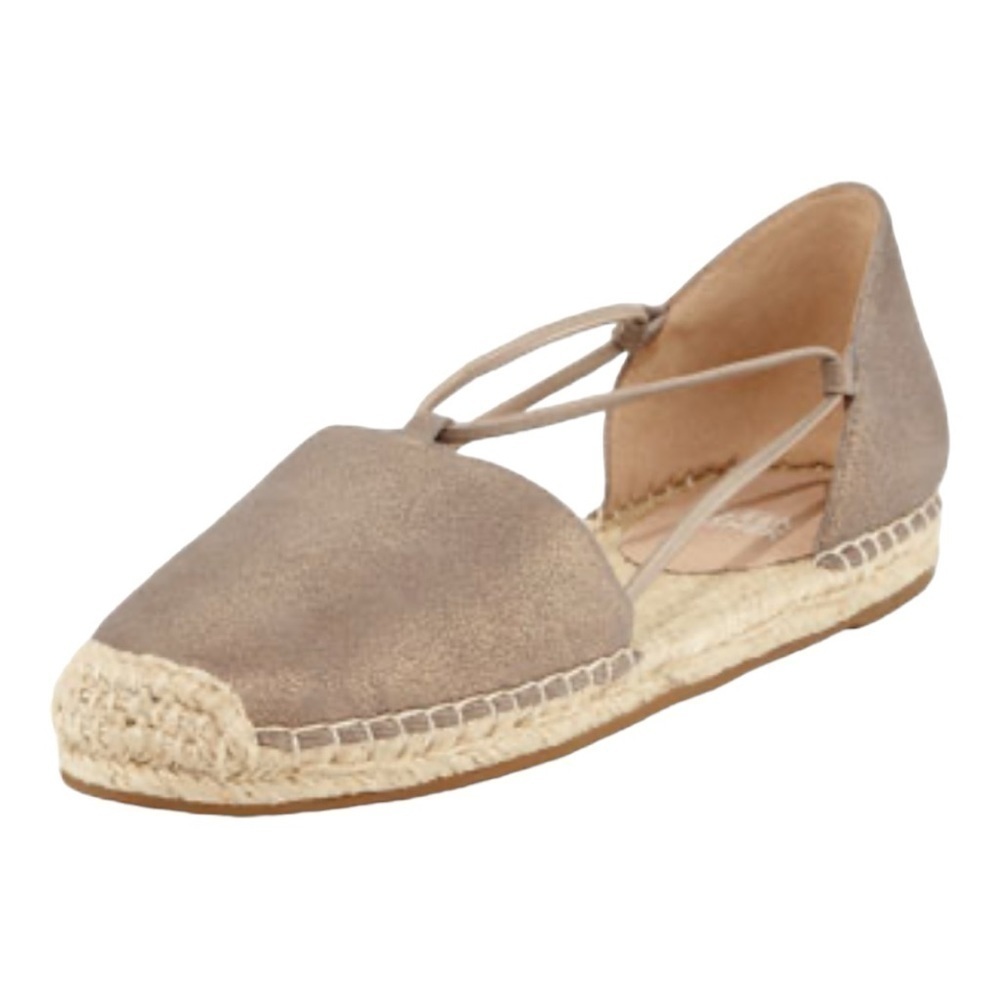 Eileen Fisher Lee Metallic Espadrille Flats‎ Size 10